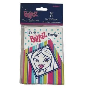 Bratz Birthday Party Invitations w/ Envelopes 8 Pack Vintage Y2K New, Multiples